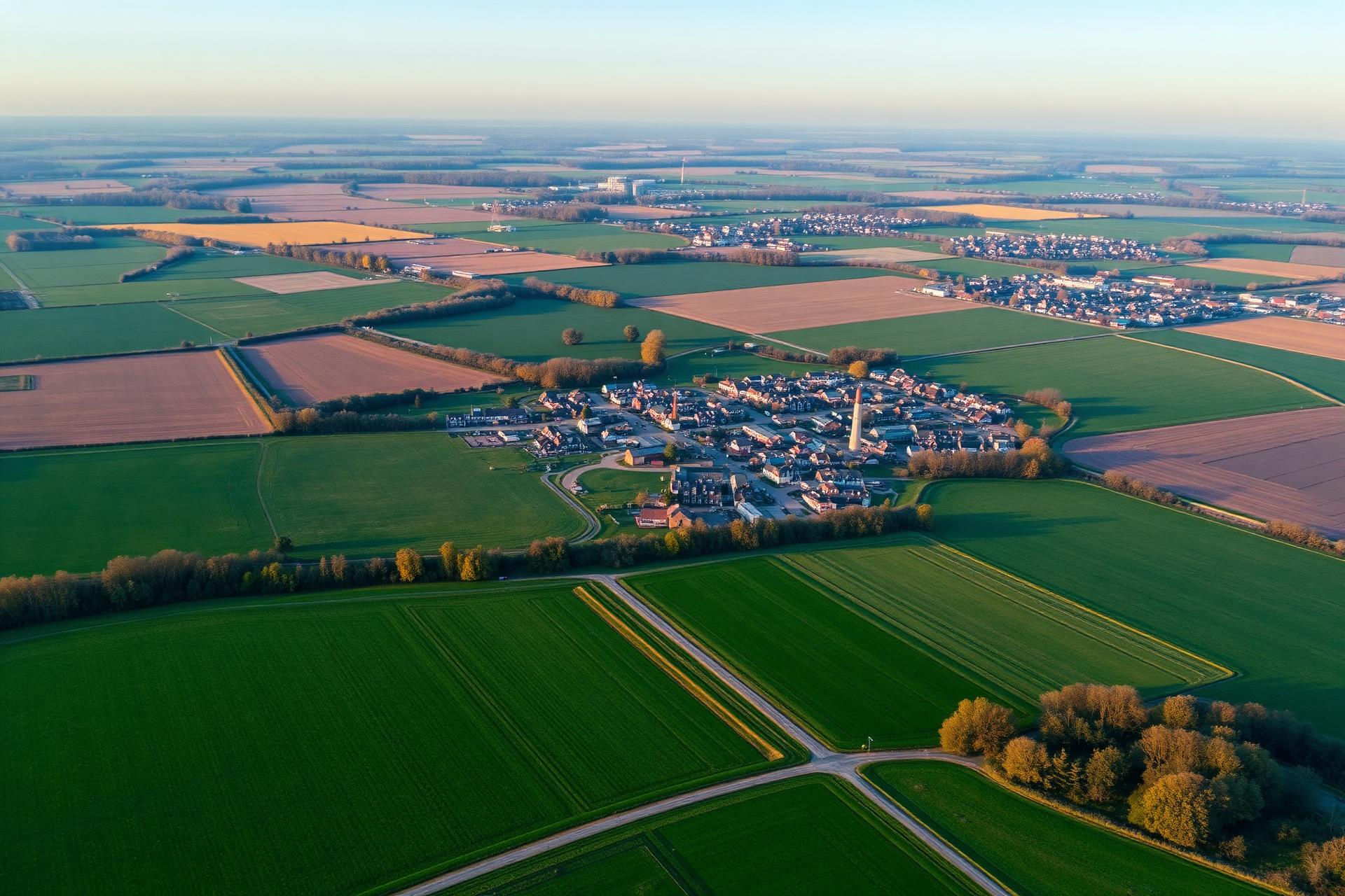 Luchtfoto van Scherpenzeel en omgeving